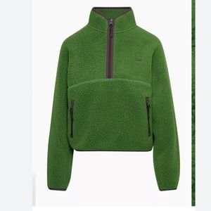 TNA Green Half-Zip Sweater